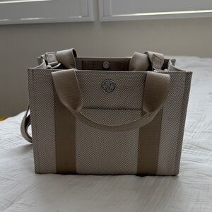 Beige Canvas Tote Bag